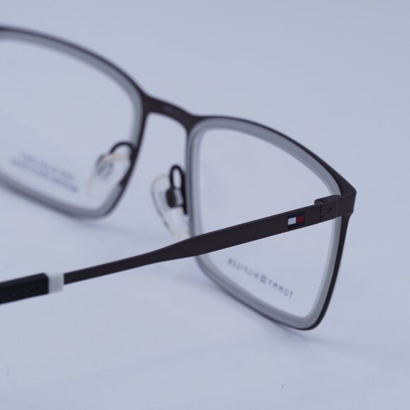 Tommy Hilfiger TH 1844 04VF 00 Eyeglasses Grey/Brown 55mm Rectangle Frame - Picture 11 of 12